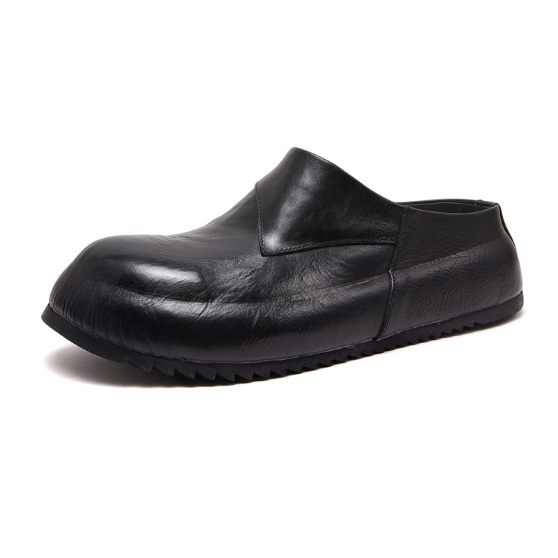 Leather Work Flats - Designer Luxury Genuine Leather Slip on