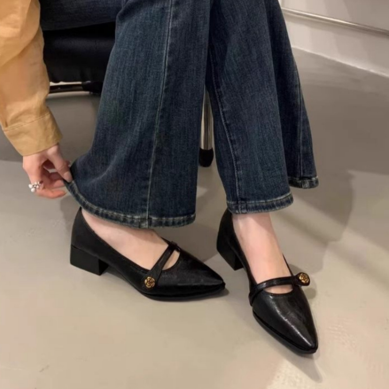 Leatherwork In French - French Vintage Chunky Heel Mary Jane