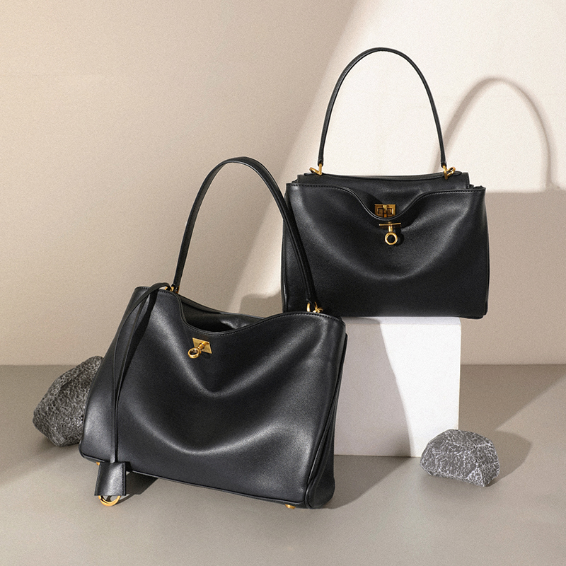 Leather Work Handbags For Women - Women's Cow Leather Underarm Shoulder Bag