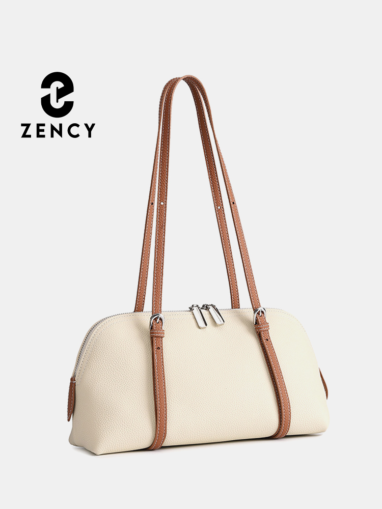 Leather Work Handbags For Women - Zency Women's Genuine Leather Underarm Bag
