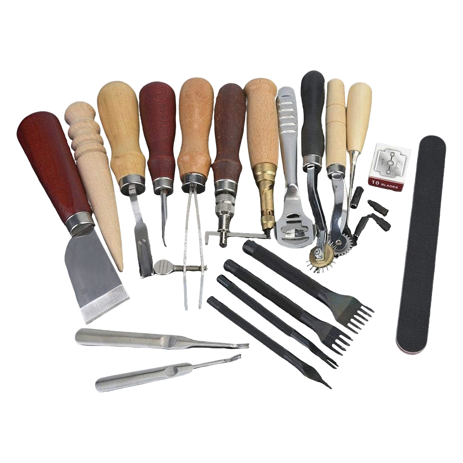 Leatherwork Beginner Tools - Leather Tools, 19 Pcs Leather Craft