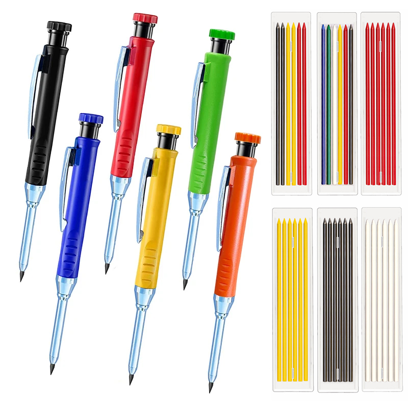 Staedtler Pencil Lumocolor - 6 Colors Woodworking Automatic Pencils 2.8mm