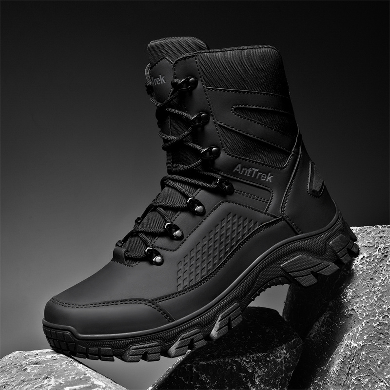 2025 New Tactical Boots Men Bo - Leather Work Flats 评论和价格