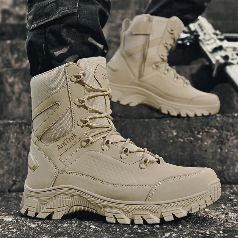 2025 New Tactical Boots Men Bo - Leather Work Flats 评论和价格