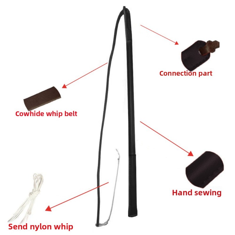 Leather Crack Whip - Dog Train - Leatherwork Training 评论和价格