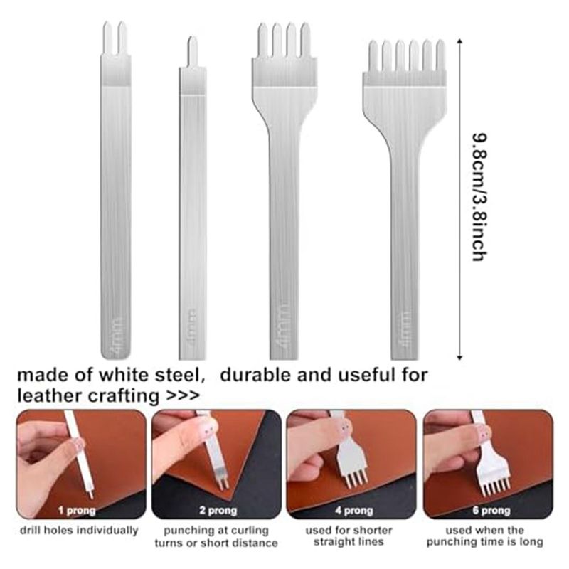 ABHI-14Pcs Leather Working Too - Leatherwork Beginner Tools 评论和价格