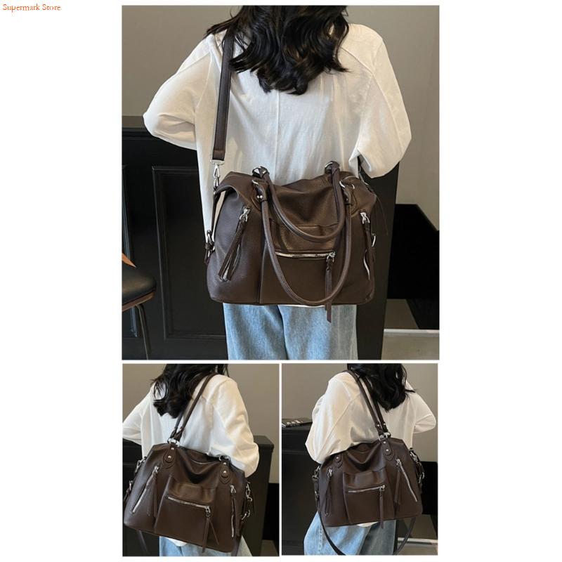 Q5WE Modern PU Leather Handbag - Leather Work Duffle Bag 评论和价格