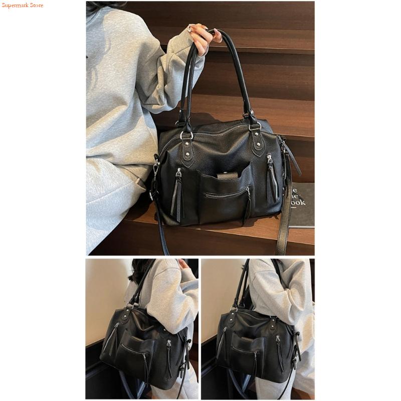 Q5WE Modern PU Leather Handbag - Leather Work Duffle Bag 评论和价格