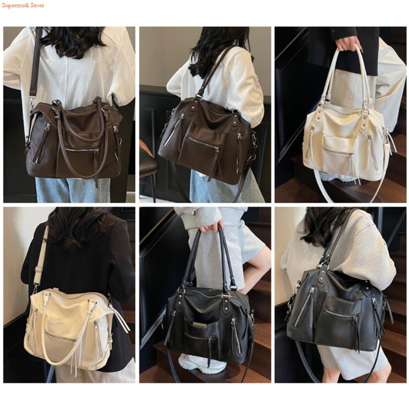 Q5WE Modern PU Leather Handbag - Leather Work Duffle Bag 评论和价格