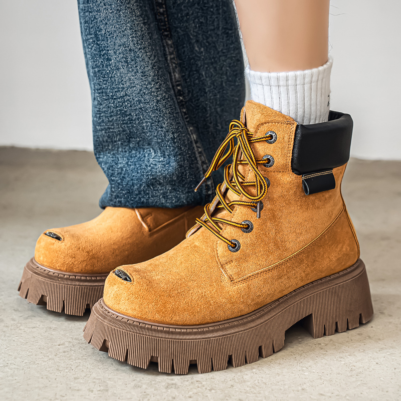 Classic High Top Boots Outdoor - Leather Work Flats 评论和价格
