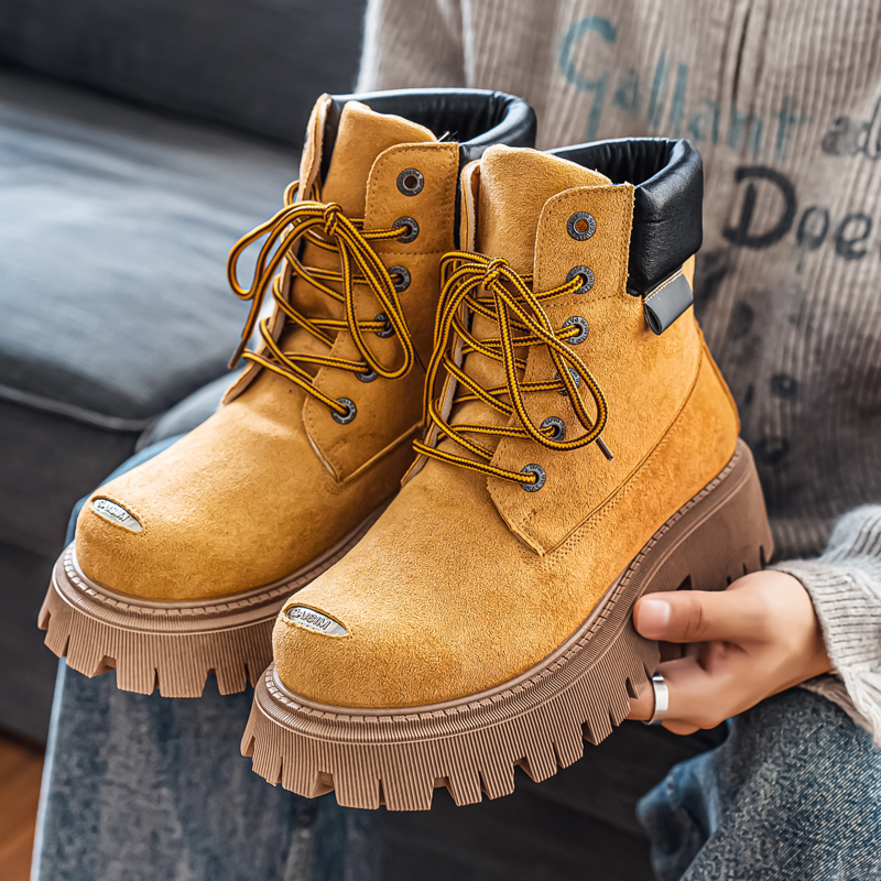 Classic High Top Boots Outdoor - Leather Work Flats 评论和价格