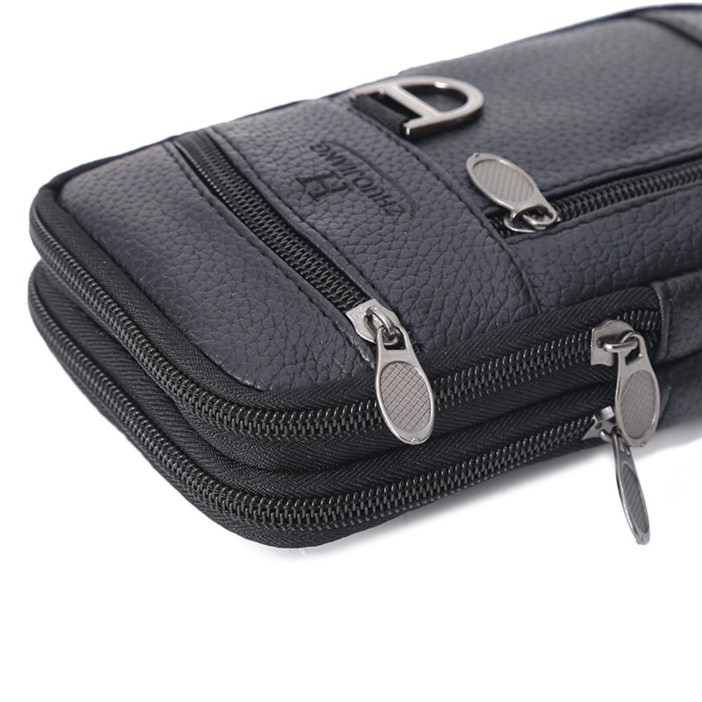 Men Waist Bag Mobile Phone Bag - Leatherwork Bag 评论和价格