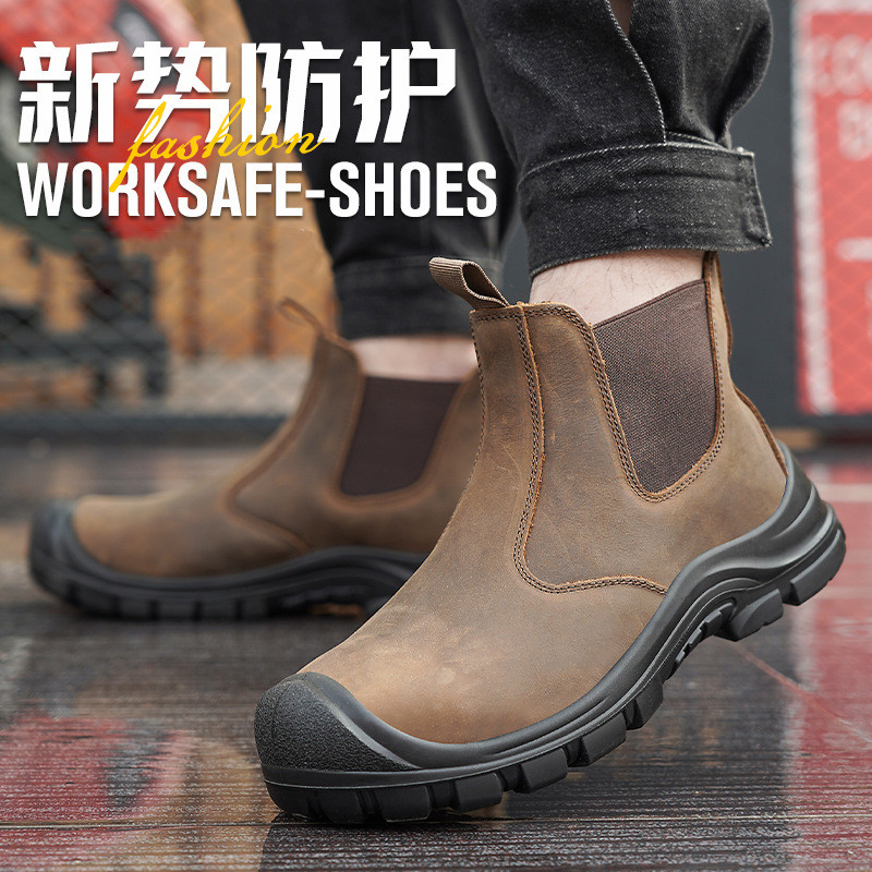 large size men's fashion steel - Leather Work Flats 评论和价格