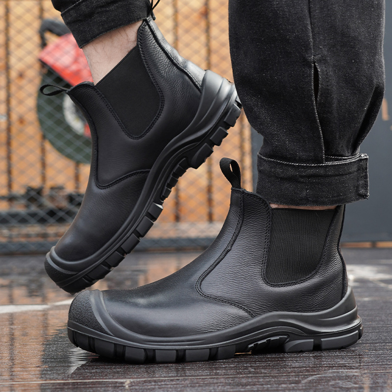 large size men's fashion steel - Leather Work Flats 评论和价格