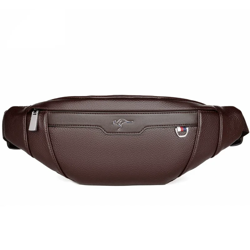 Business Leather Waist Bag Mul - Leatherwork Bag 评论和价格
