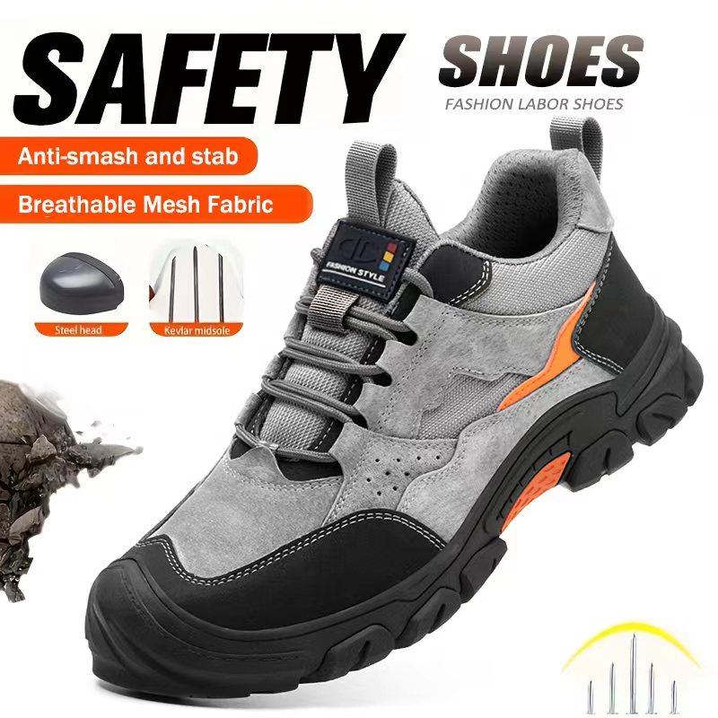 Anti-smash Puncture Proof Func - Leather Work Flats 评论和价格