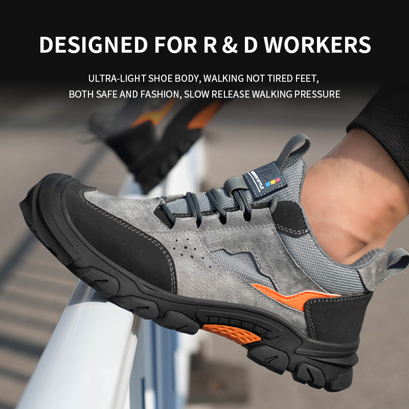 Anti-smash Puncture Proof Func - Leather Work Flats 评论和价格