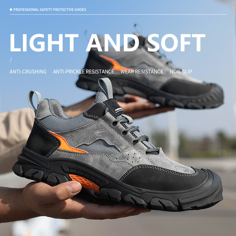 Anti-smash Puncture Proof Func - Leather Work Flats 评论和价格