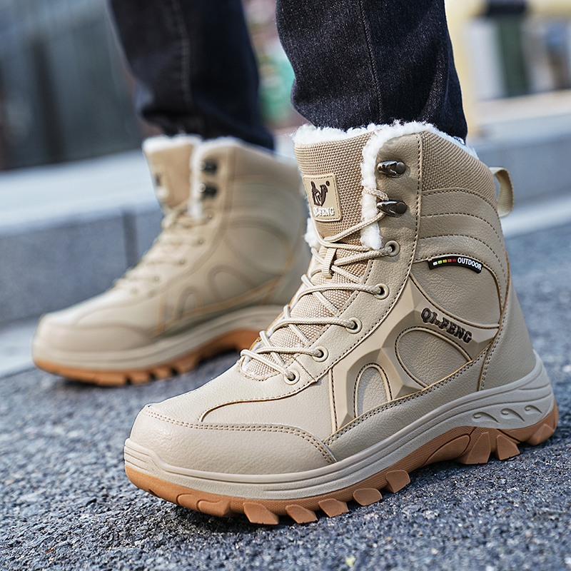 New Men Winter Outdoor Hiking  - Leatherwork Training 评论和价格