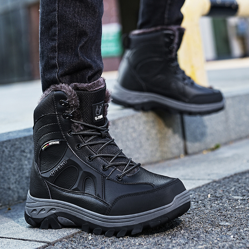 New Men Winter Outdoor Hiking  - Leatherwork Training 评论和价格