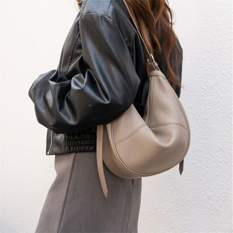 BURMINSA Genuine Leather Cresc - Leather Work Handbags For Women 评论和价格