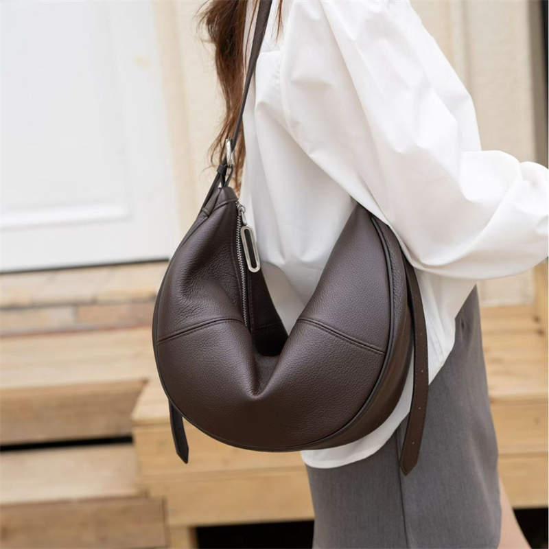BURMINSA Genuine Leather Cresc - Leather Work Handbags For Women 评论和价格