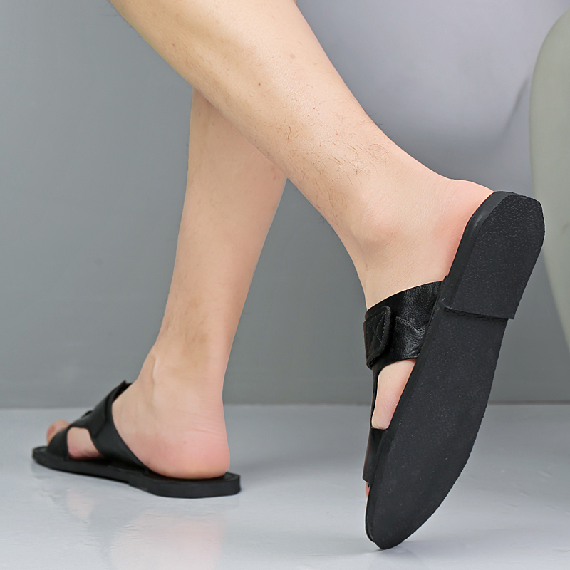 Large Size Premium Leather San - Leather Work Flats 评论和价格