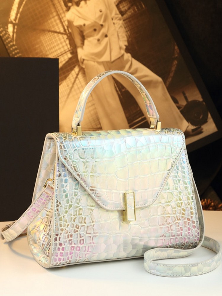 Elegant Women Colorful Crocodi - Leather Work Handbags For Women 评论和价格