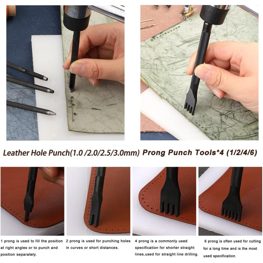 Leather Working Tools Practica - Leatherwork Beginner Tools 评论和价格