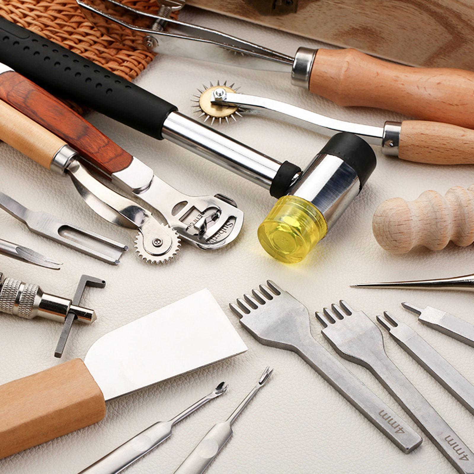 29x PU Leather Working Kit Equ - Leatherwork Beginner Tools 评论和价格