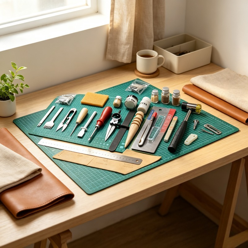 DIY Leather Working Starter Se - Leatherwork Beginner Tools 评论和价格