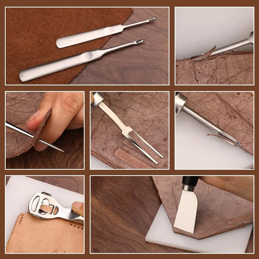 Fenrry 37Pcs Leather Work Tool - Leatherwork Beginner Tools 评论和价格