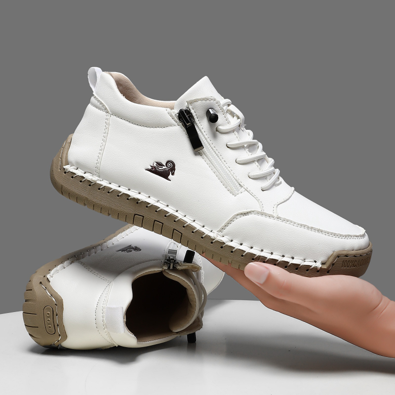 Women's Sneakers Handmade Leat - Leather Work Flats 评论和价格