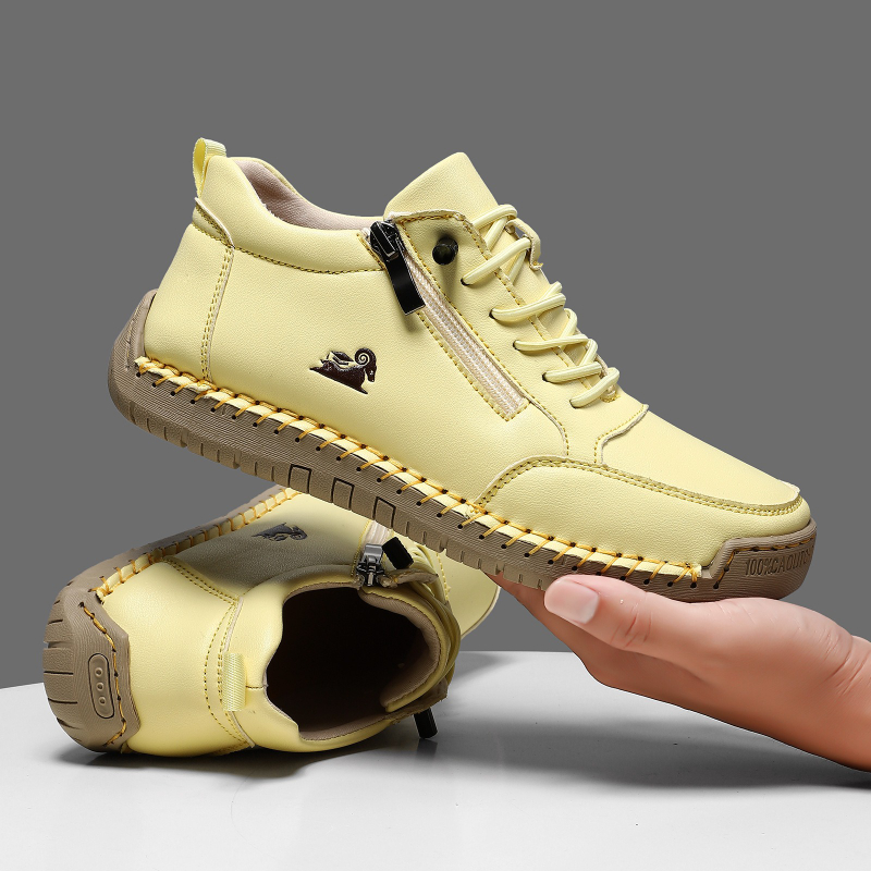 Women's Sneakers Handmade Leat - Leather Work Flats 评论和价格