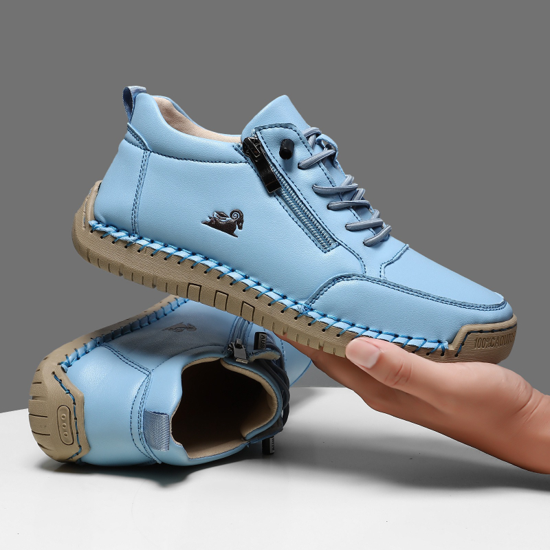 Women's Sneakers Handmade Leat - Leather Work Flats 评论和价格
