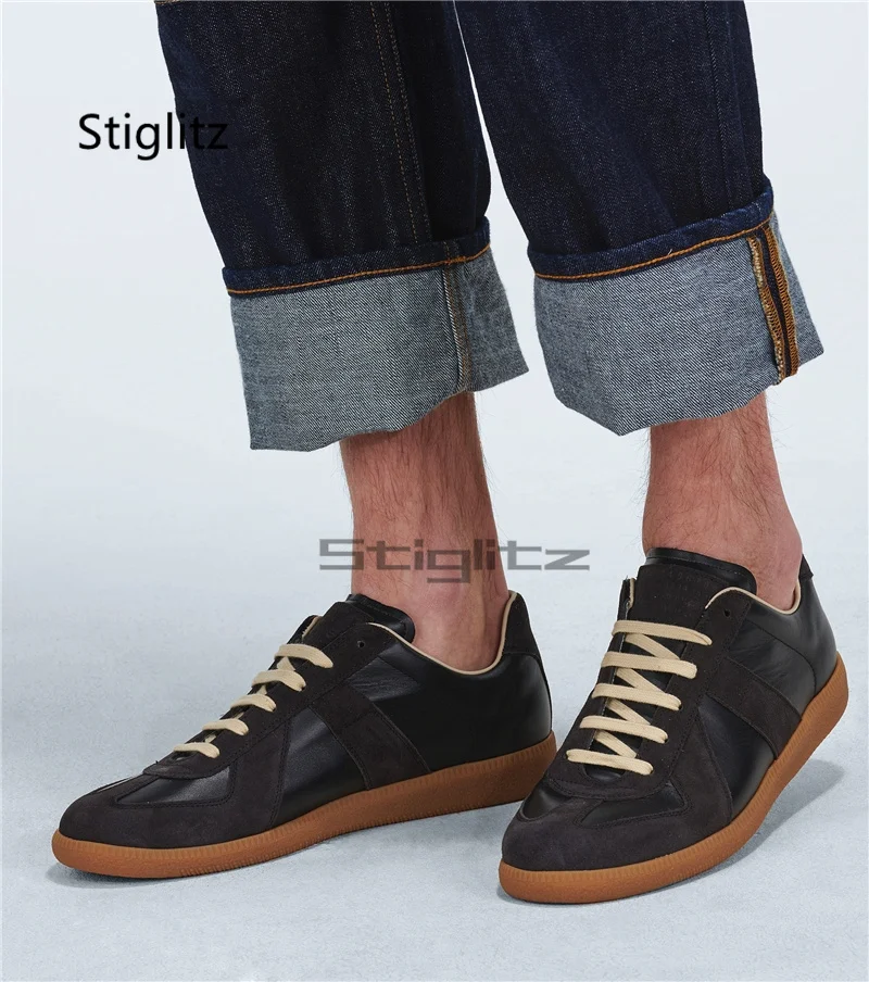 Lace Up Flats Casual Sneakers  - Leatherwork Training 评论和价格