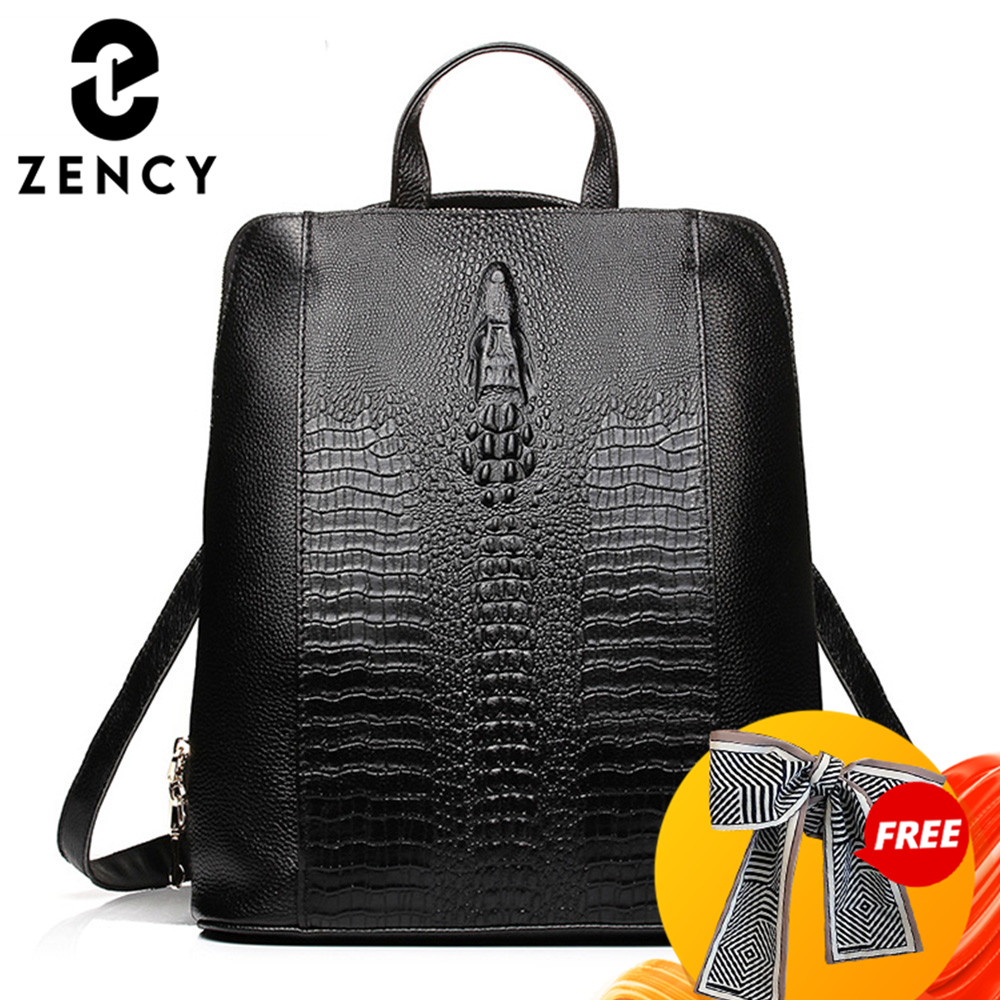 Zency Women's Crocodile Leathe - Leatherwork Bag 评论和价格